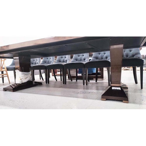 361 - DAVISON DINING TABLE, 130cm D x 350cm L.