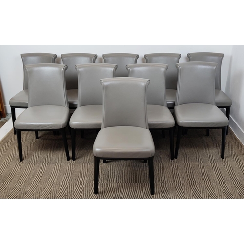 365 - POLTRONA FRAU DIVA CHAIRS, a set of ten, by Roberto Lazzeroni, each 52cm W x 91cm H. (10)