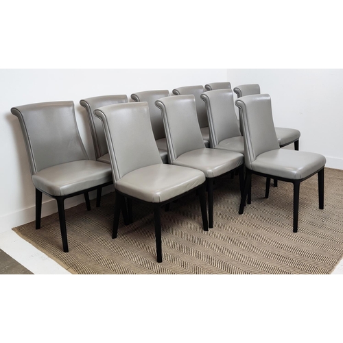 365 - POLTRONA FRAU DIVA CHAIRS, a set of ten, by Roberto Lazzeroni, each 52cm W x 91cm H. (10)