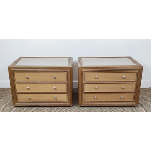 421 - SIDE CHESTS, a pair, each 80cm x 51cm x 60cm H. (2)