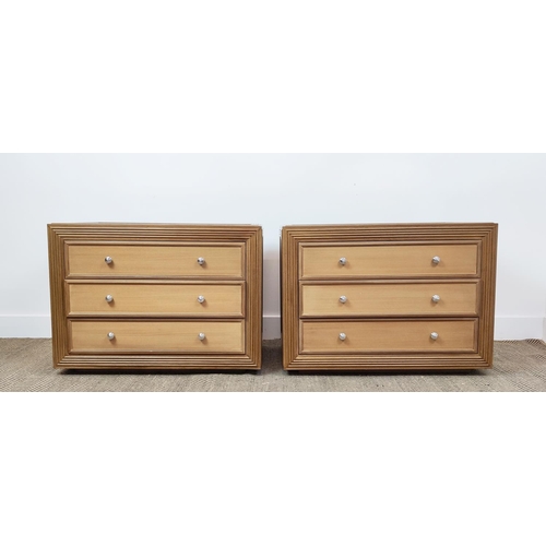 421 - SIDE CHESTS, a pair, each 80cm x 51cm x 60cm H. (2)