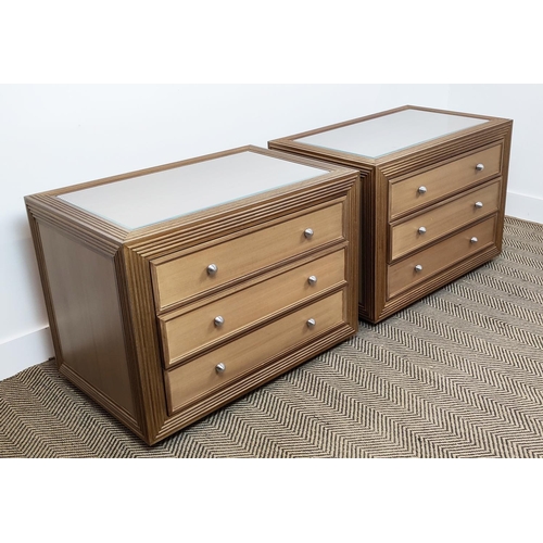 421 - SIDE CHESTS, a pair, each 80cm x 51cm x 60cm H. (2)