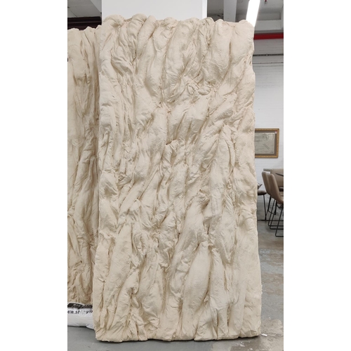 428 - WALL RELIEF PANELS, a set of three, each 90cm x 190cm H. (3)