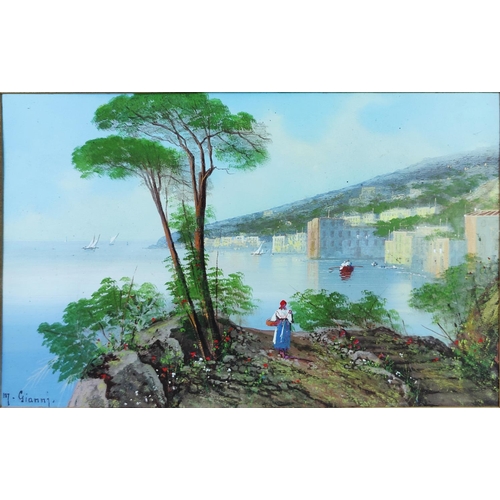 80 - MARIA ADA GIANNI (1873-1956), 'Bay of Naples', gouache, 30cm x 46cm, signed, framed.