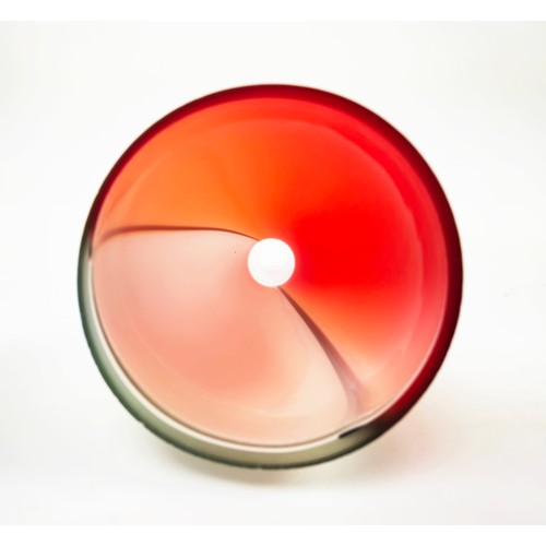 9 - MURANO PEDANT LIGHT SHADE, by Luciano Vistosi, 35cm H, max diam 11cm.