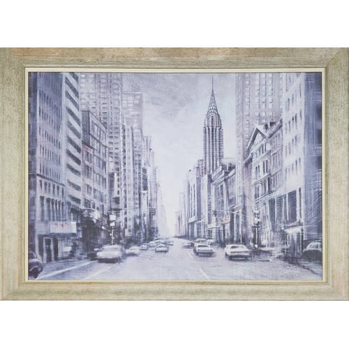 83 - 20TH CENTURY SCHOOL, to The Chrysler Building, giclee, 96cm x 138cm, framed.