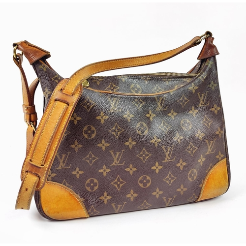 1 - LOUIS VUITTON BOULOGNE SHOULDER BAG, monogram coated canvas with vacchetta leather shoulder adjustab... 