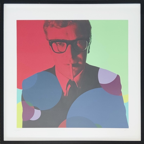 110 - GEORGE ROBERTSON, 'Michael Caine' giclee in colours, 61cm x 60cm, numbered and signed.