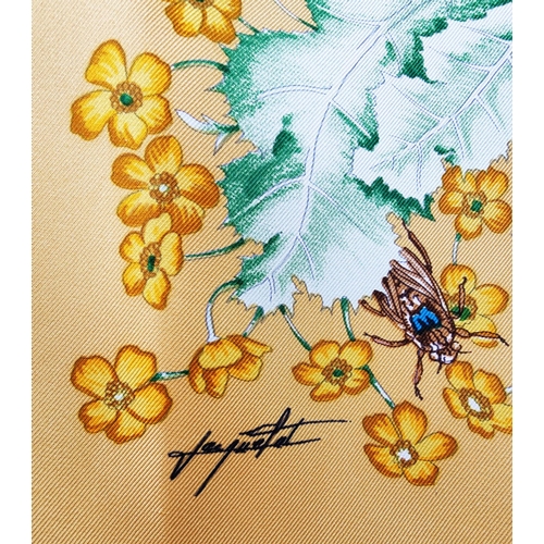 29 - HERMÈS SCARF 'LA PRAIRIE', by Antoine de Jacquelot first issued in 1994, wildflowers and insects des... 