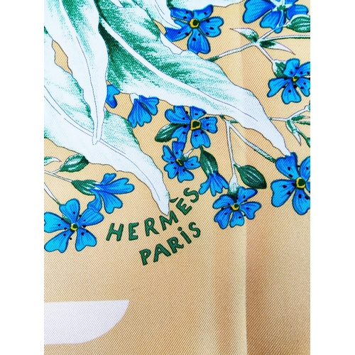 29 - HERMÈS SCARF 'LA PRAIRIE', by Antoine de Jacquelot first issued in 1994, wildflowers and insects des... 