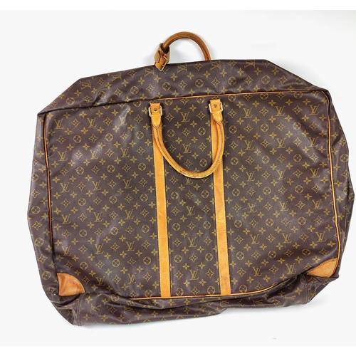 3 - LOUIS VUITTON SUITCASE SIRIUS 70, monogram canvas with leather trims and double top handles, brass h... 