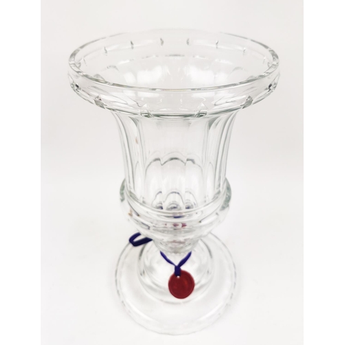 44 - WILLIAM YEOWARD CUT GLASS WINE COOLER, complete with original tag, 41cm H x 24cm diam, complete with... 