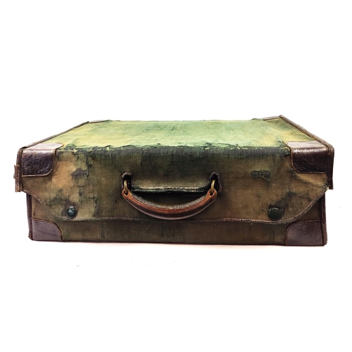 54 - TRAVEL CASE, 'Finnigans' opening to reveal fitted interior with silver gilt topped bottles and torto... 