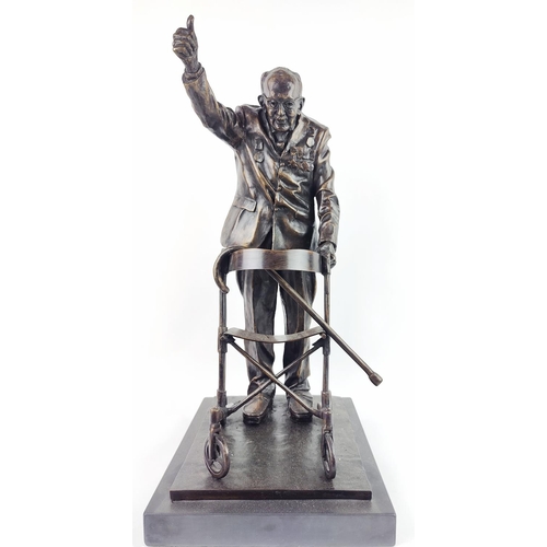 69 - RICHARD MOSSMAN BRONZE, 'Captain Tom', 67cm H.