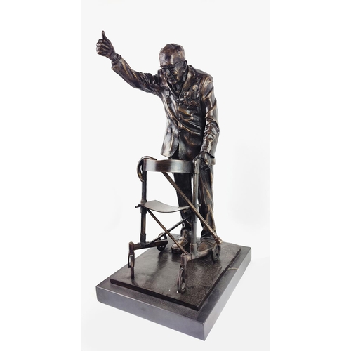 69 - RICHARD MOSSMAN BRONZE, 'Captain Tom', 67cm H.