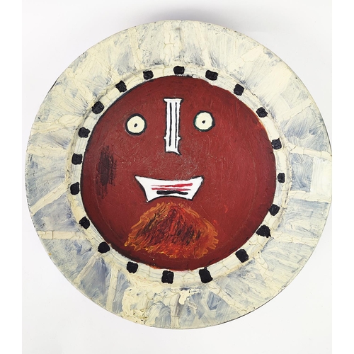 70 - AFTER PABLO PICASSO (1881-1973), 'Visage', ceramic plate, 40cm D.