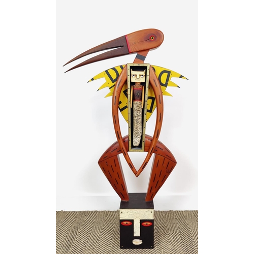 71 - PETER D COLE (Australian b.1947), mixed media sculpture, signed and dated 2009, 121cm W.