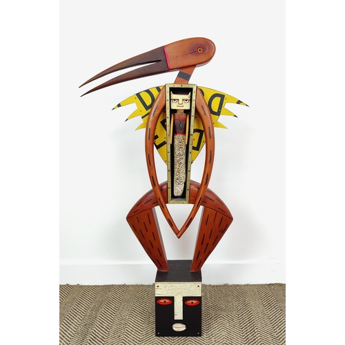 71 - PETER D COLE (Australian b.1947), mixed media sculpture, signed and dated 2009, 121cm W.