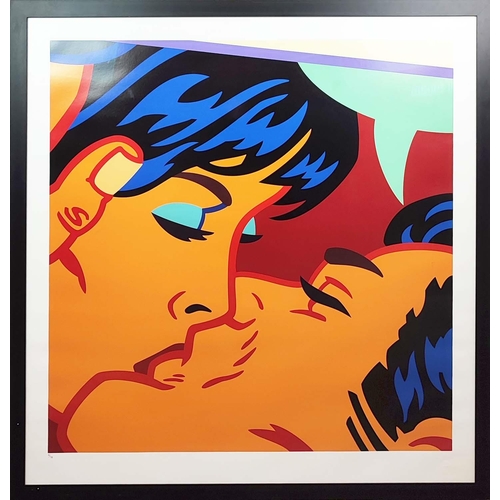 78 - KEVIN T. KELLY (American b.1960), 'Kiss', screenprint, numbered 2/75, artist blind stamped, 144cm x ... 