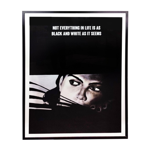 83 - MR CONTROVERSIAL, 'Not everything in life is as black and white as it seems', screenprint, signed an... 