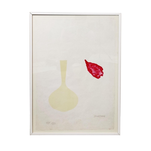 91 - DERRICK GREAVES (British 1927-2022), 'Vase and falling petal, 1971', lithograph, signed and numbered... 