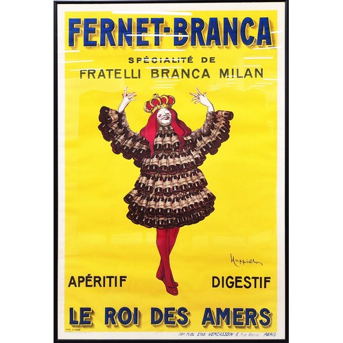 100 - FERNET BRANCA ORIGINAL ADVERTISING POSTER, circa 1909, designed by Leonetto Cappiello, 204cm x 134cm... 