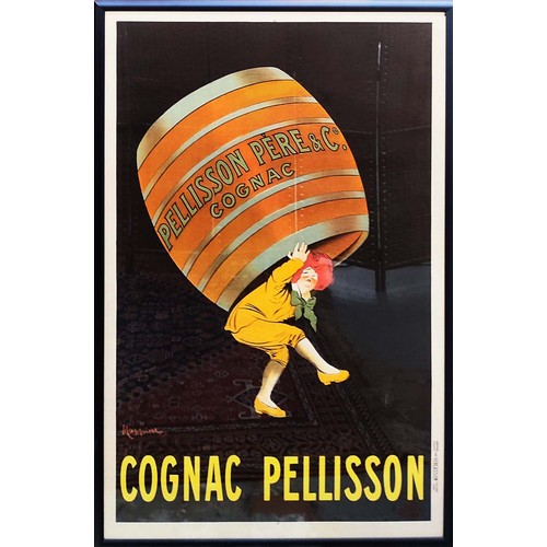 102 - COGNAC PELLISSON ORIGINAL ADVERTISING POSTER, circa 1920, designed by Leonetto Cappiello, 124cm x 85... 