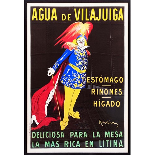 103 - AGUA DE VILAJUIGA ORIGINAL ADVERSTISING POSTER, circa 1912, designed by Leonetto Cappiello, 143cm x ... 