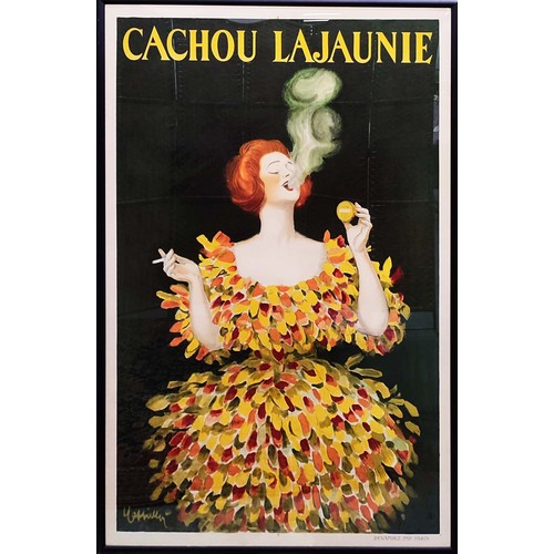 104 - CACHOU LAJAUINE ORIGINAL ADVERTISING POSTER, circa 1922, designed Leonetto Cappiello, 155cm x 104cm,... 