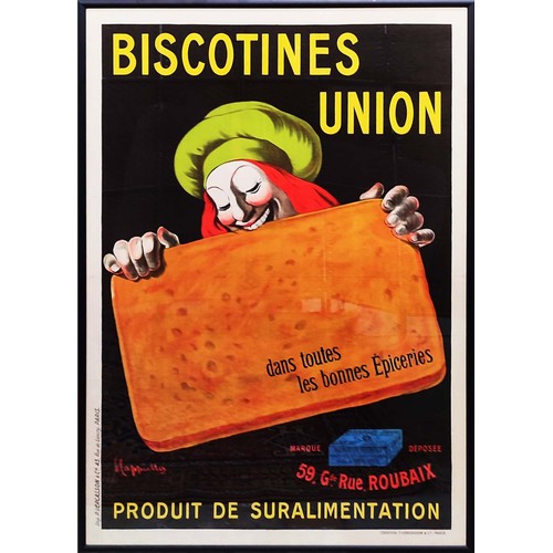 107 - BISCOTINES UNION ORIGINAL ADVERTISING POSTER, circa 1906, designed by Leonetto Cappiello, 145cm x 10... 