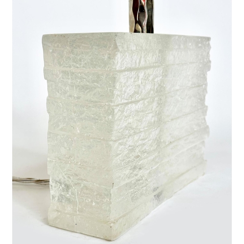 466 - PORTA ROMANA CRYSTAL STRATA TABLE LAMPS, a pair. (2)