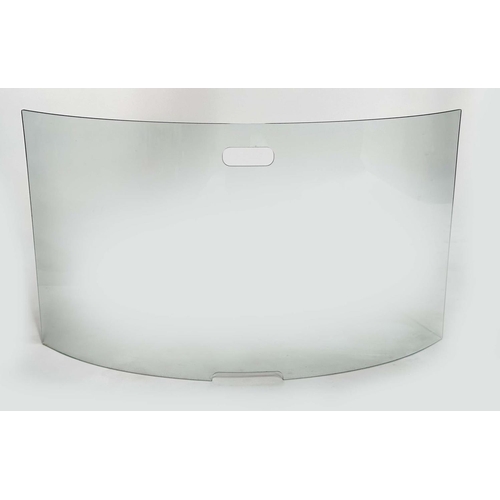 469 - FENDER BY CURVET, tempered curved glass with pierced handle, 96cm x 24cm x 56cm H.