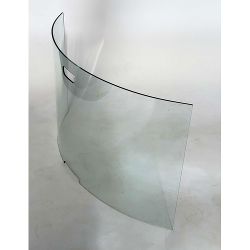 469 - FENDER BY CURVET, tempered curved glass with pierced handle, 96cm x 24cm x 56cm H.