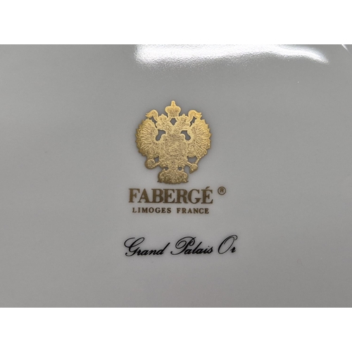 57 - FABERGE LIMOGES PART DINNER SERVICE 'GRAND PALAIS', comprising 12 dinner plates, 12 salad plates, 11... 