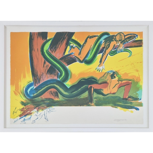 77 - ALLEN JONES (B.1937), 'The tree' lithograph 75cm x 106cm paper, signed and numbered 'AP 9/10, framed... 