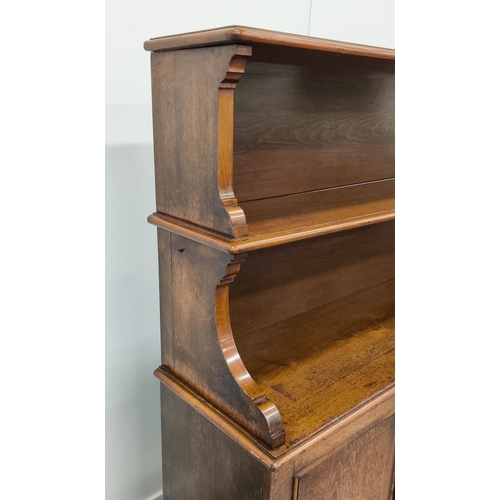 186 - ESTATE CABINET BOOKCASE, 19th century mahogany, 59cm D x 155cm H x 217cm W, with shelves over four p... 