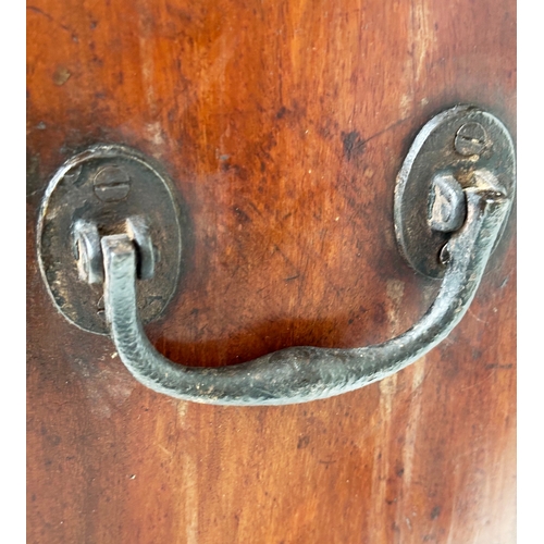 197 - COLONIAL HALL CHEST, mid 19th century teak and bone inlaid with two short above three long drawers i... 