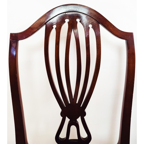 193 - DINING CHAIRS, a set of twelve by Mines of Downley, Georgian style mahogany including two armchairs ... 