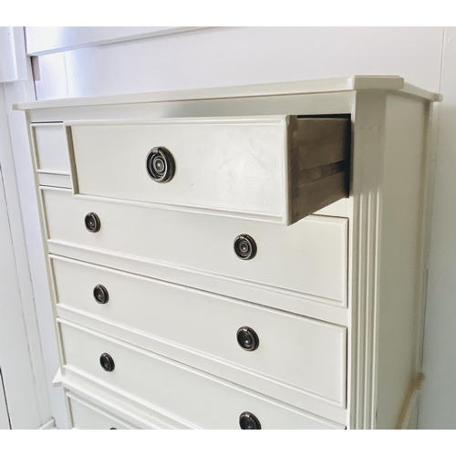 380 - CHEST ON CHEST, Gustavian style with two short over seven long drawers, 165cm x 98cm x 50cm.