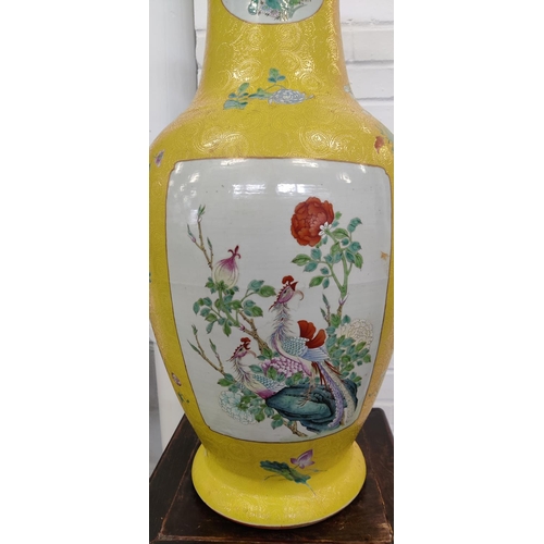 52 - CHINESE VASE, of substantial size, ceramic Qing Dynasty, 86cm H.