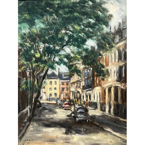 72 - SIR JOHN D'ARCY ANDERSON (British 1908-1988), 'Cheyne Row', oil on canvas, 50cm x 39cm, framed. The ... 