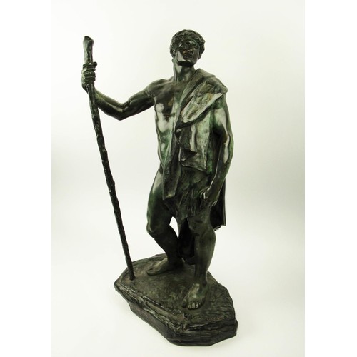 51 - GEORGES COLIN (French, 1876-1917) 'Le Chemin Parcouru', bronze, signed, titled and dedicated 'M.elle... 