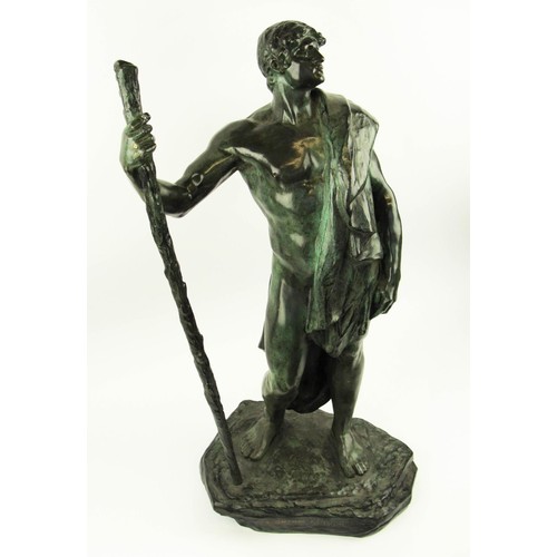 51 - GEORGES COLIN (French, 1876-1917) 'Le Chemin Parcouru', bronze, signed, titled and dedicated 'M.elle... 