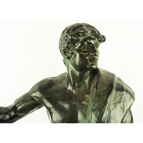 51 - GEORGES COLIN (French, 1876-1917) 'Le Chemin Parcouru', bronze, signed, titled and dedicated 'M.elle... 