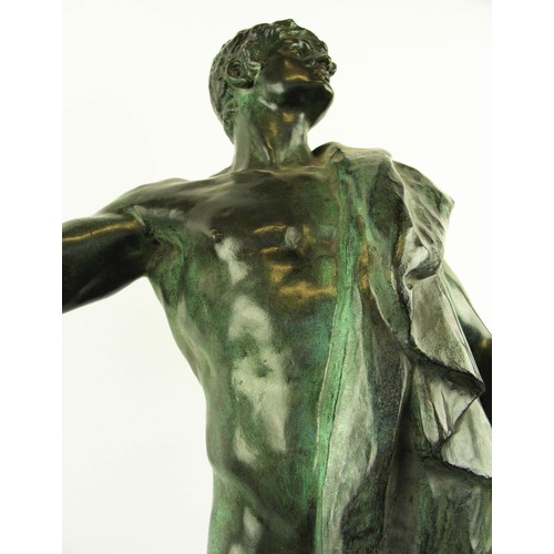 51 - GEORGES COLIN (French, 1876-1917) 'Le Chemin Parcouru', bronze, signed, titled and dedicated 'M.elle... 