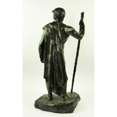 51 - GEORGES COLIN (French, 1876-1917) 'Le Chemin Parcouru', bronze, signed, titled and dedicated 'M.elle... 