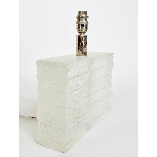 293 - PORTA ROMANA CRYSTAL STRATA TABLE LAMPS, a pair, 32cm H approx. (2)