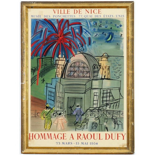 128 - RAOUL DUFY, Ville De Nice Original Lithographic poster Printed by Mourlot, Paris 1954 68.5 x 50 cm.