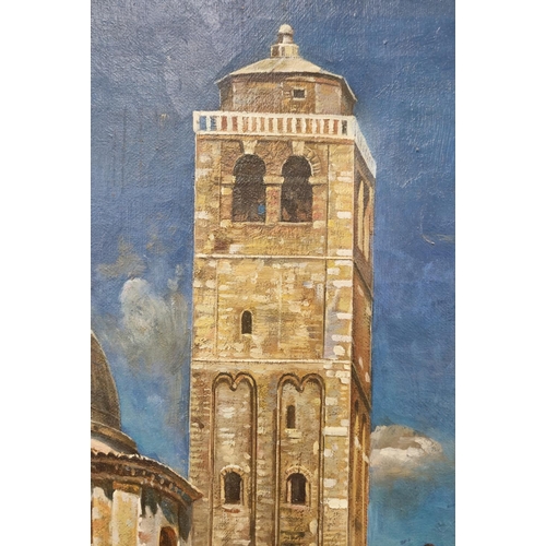 83 - MANNER OF MARTIN RICO 'The Church of San Germia and the Palazzo Labia, Venice', oil on canvas, 60cm ... 