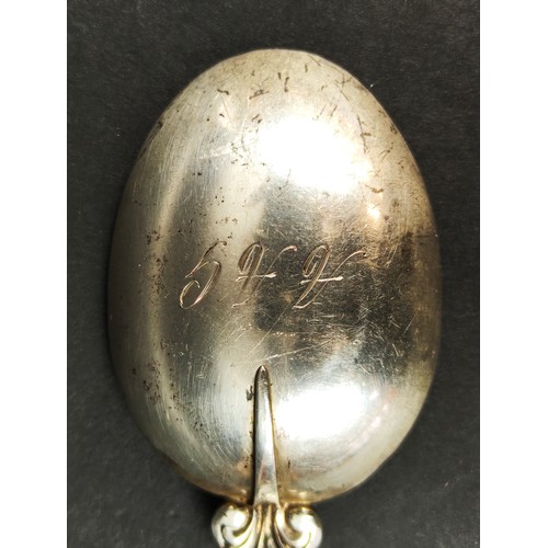 25A - SILVER SOUVENIR SPOON, Dutch circa 1924, the terminal in the form of a horse and carriage, the bowl ... 